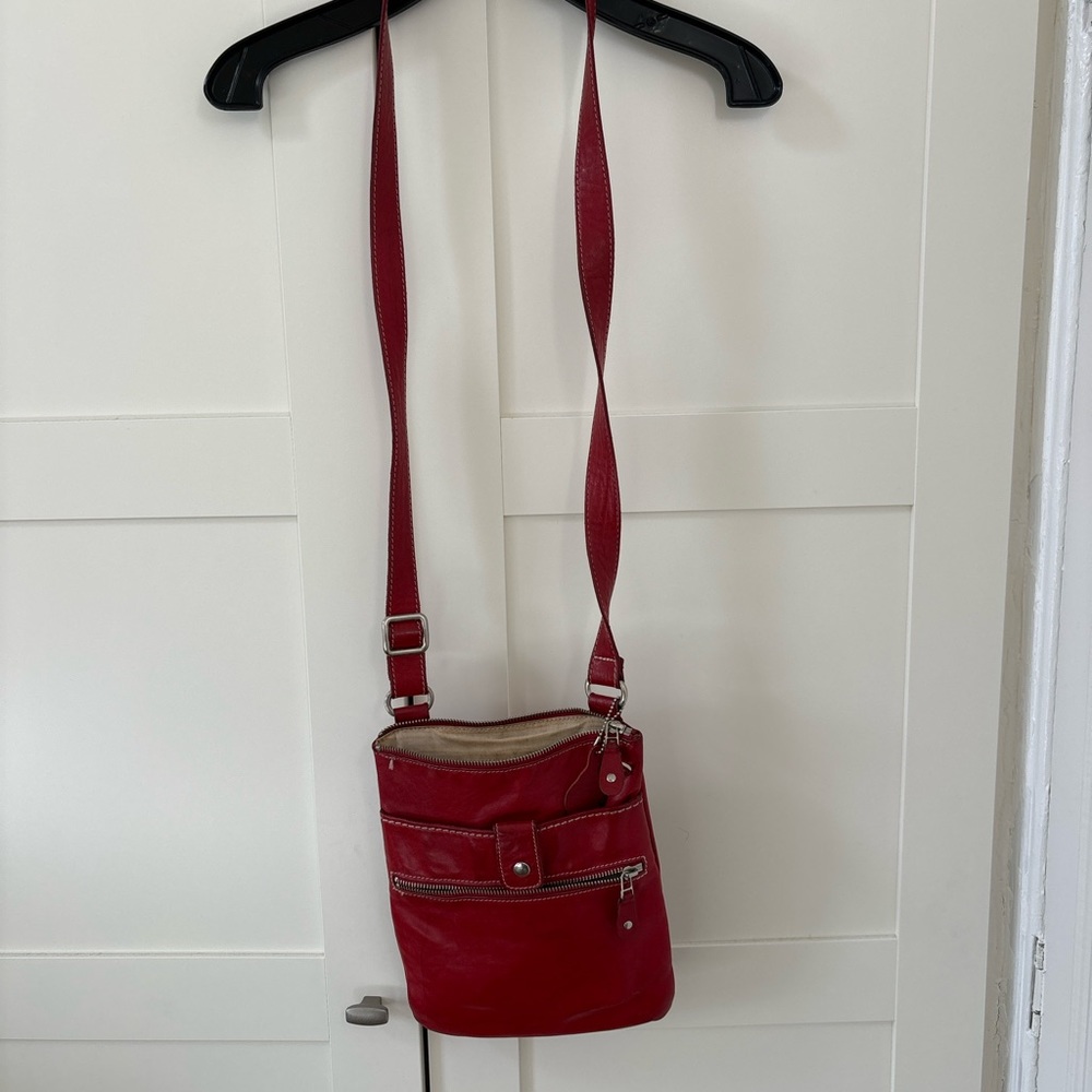 Roots red crossbody